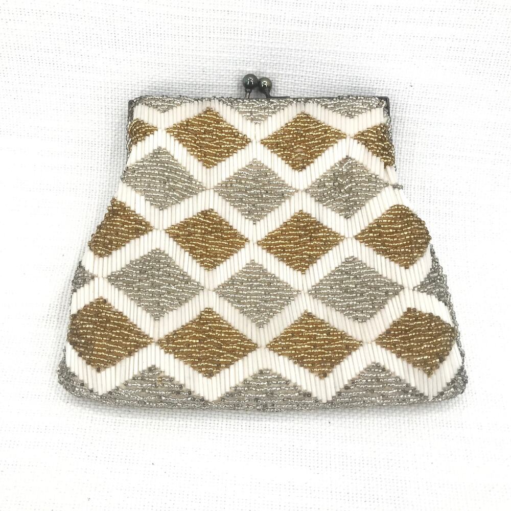 Vintage Beaded Sequin Party Clutches Hand Purse